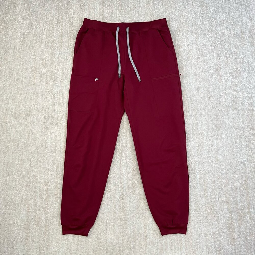 Fabletics All-Shift Scrub Joggers Pants in Wine XL Tall